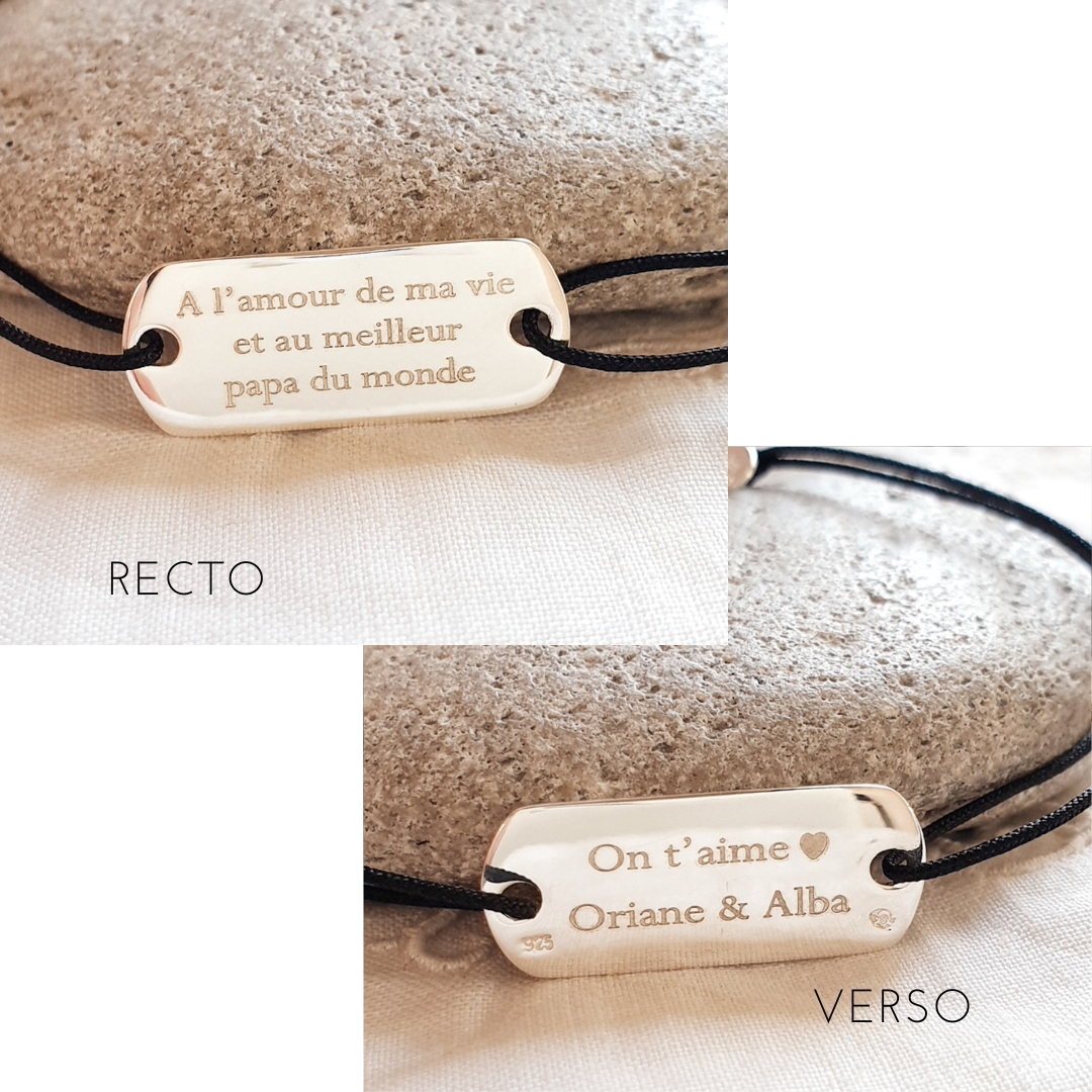 bracelet pour papa et cheri grave