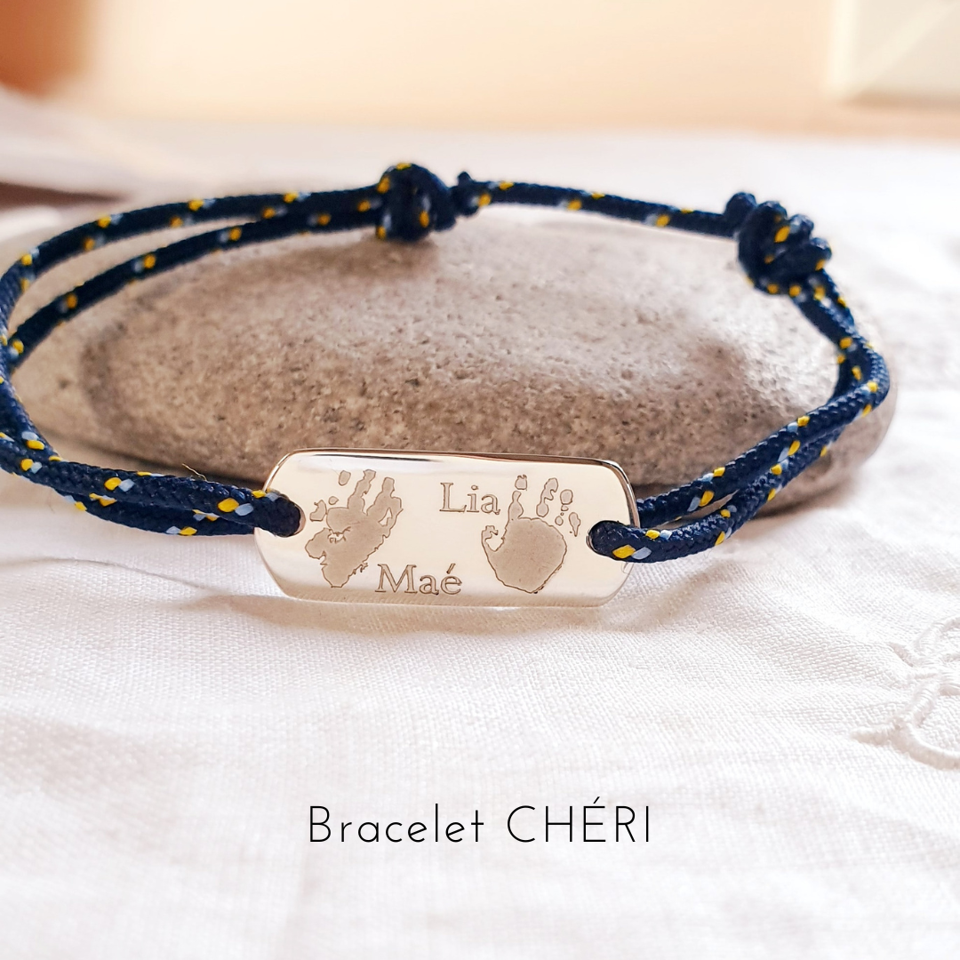bijou homme empreintes gravees