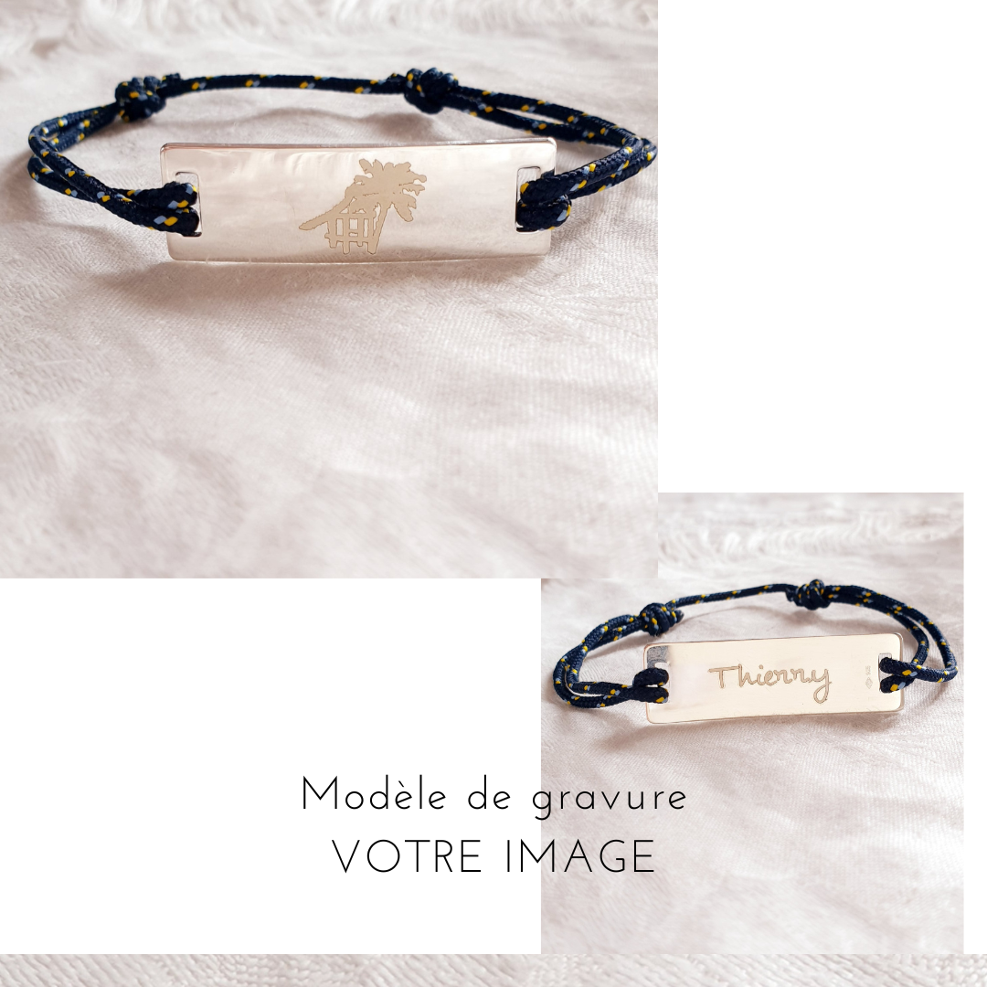 bijou personnalisable homme cordon argent