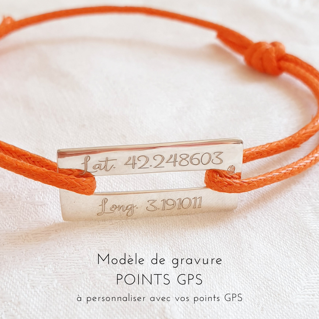 bracelet points gps homme personnalisable