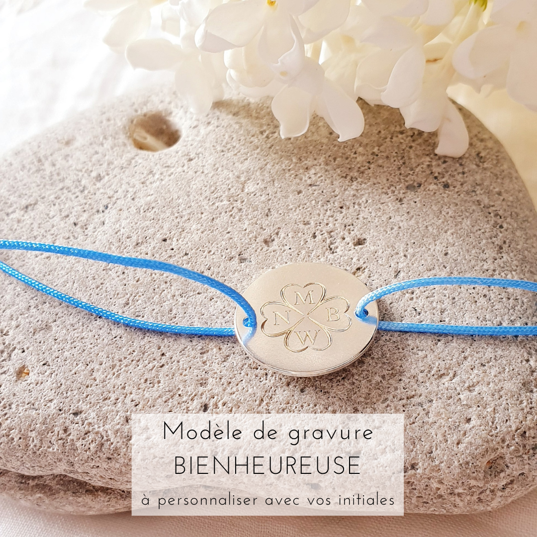 bracelet homme personnalise initiales famille