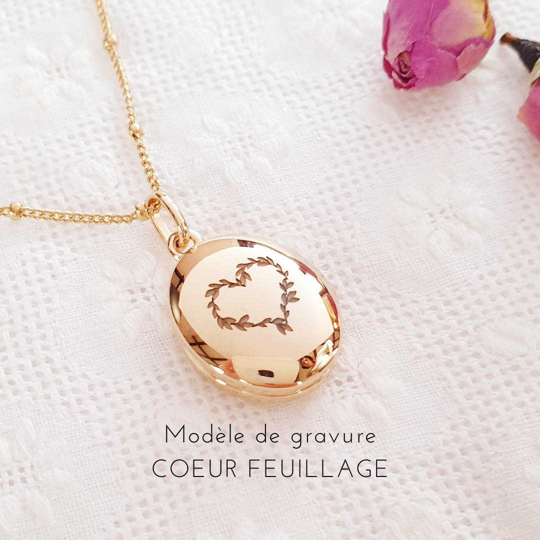pendentif photo grave coeur