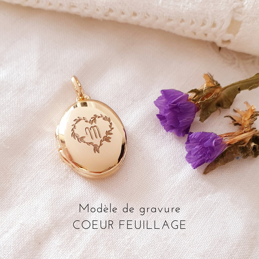 collier medaillon personnalise initiale