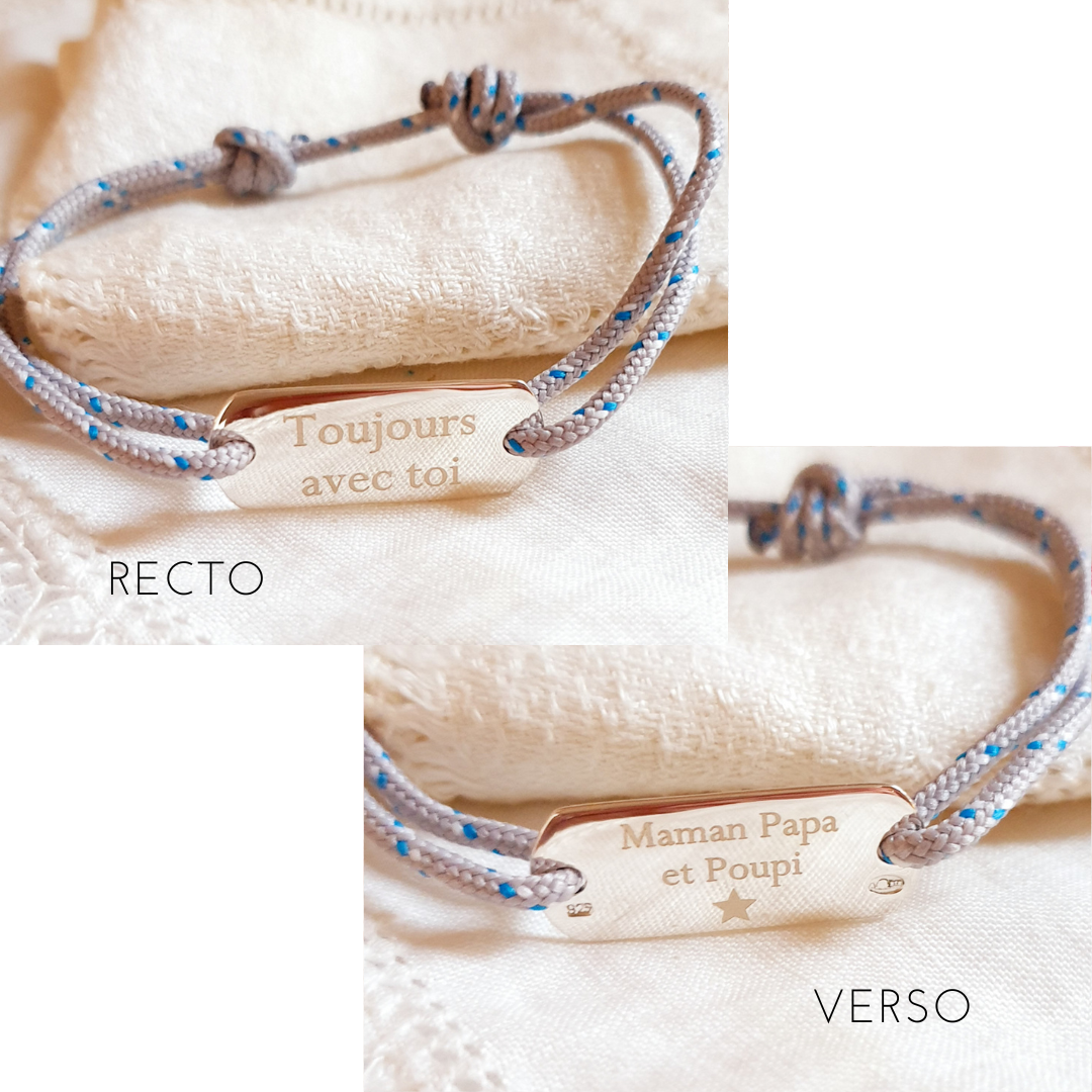medaille garcon argent papa maman recto verso