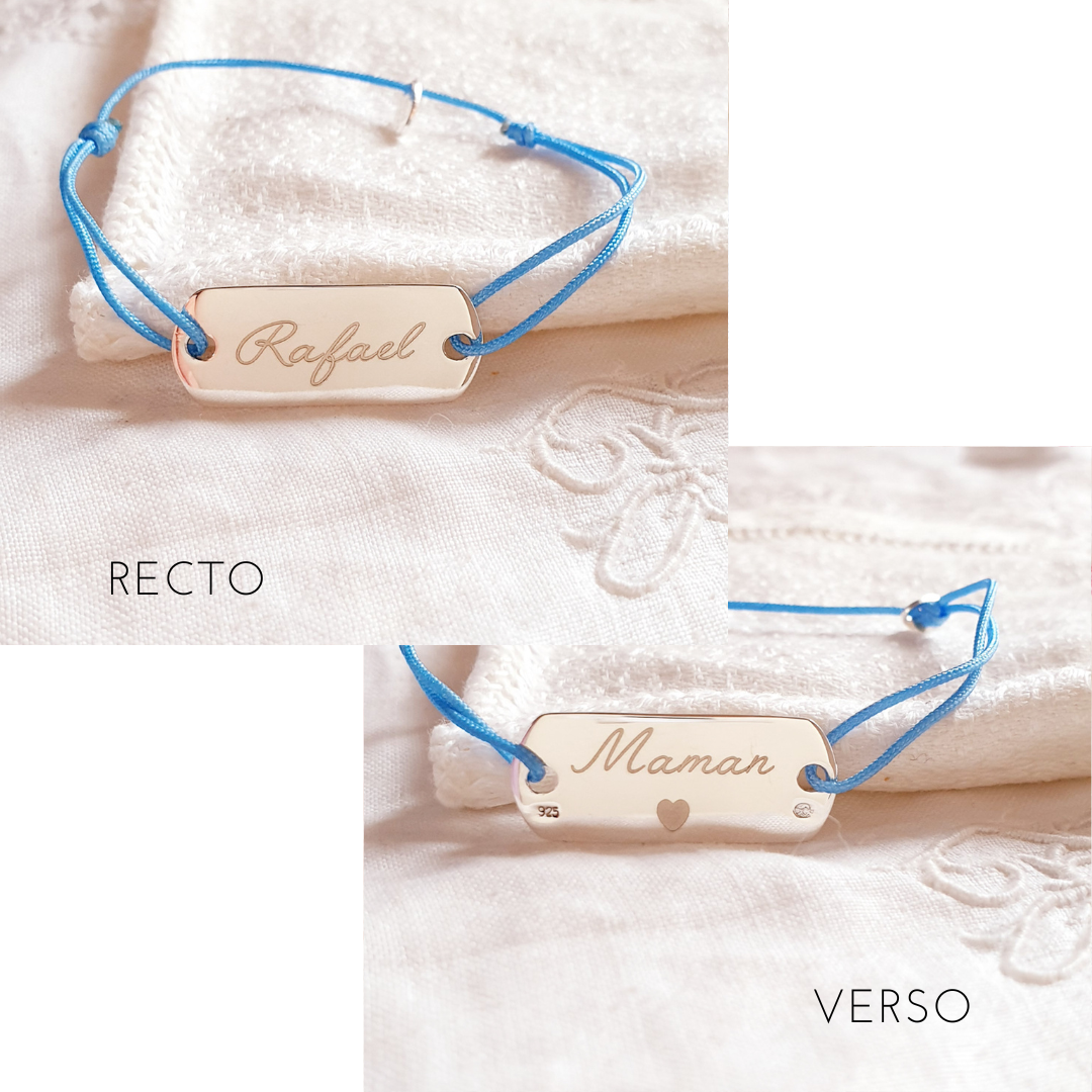 medaille garcon prenom maman coeur recto verso