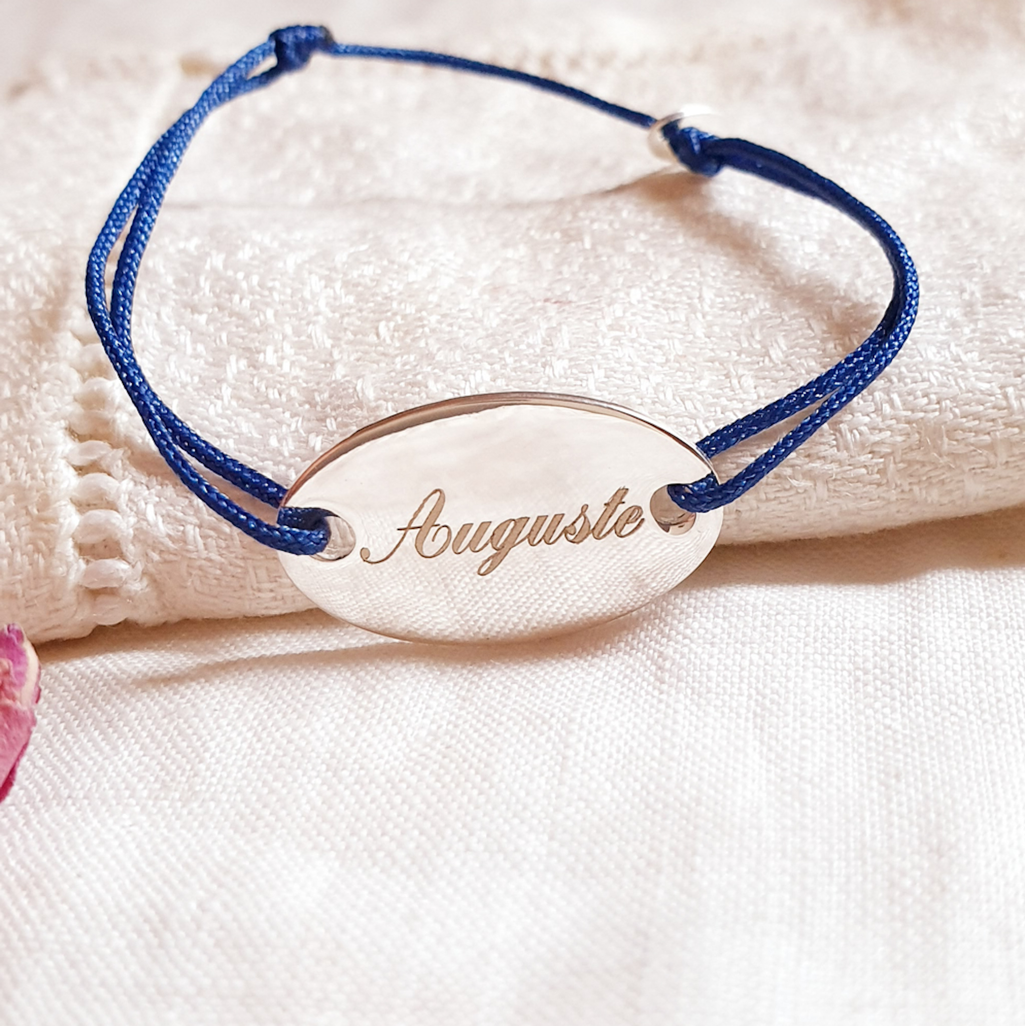 Bracelet Enfant En Argent 925 Plaqué Or - Personnalisable Avec Gravure - Cadeau Pour Naissance, Baptême, Anniversaire