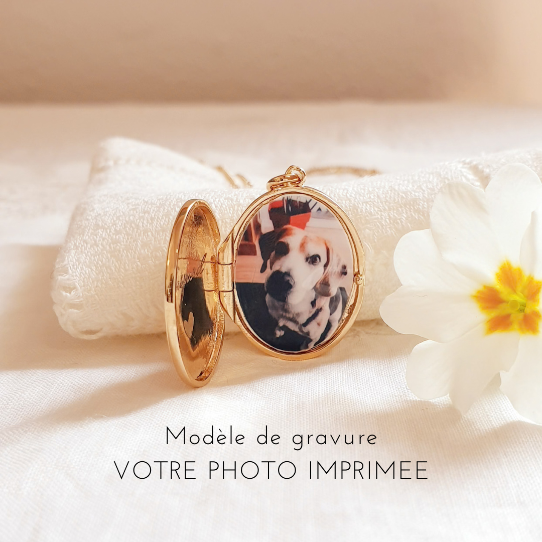 bijou medaillon photo chien