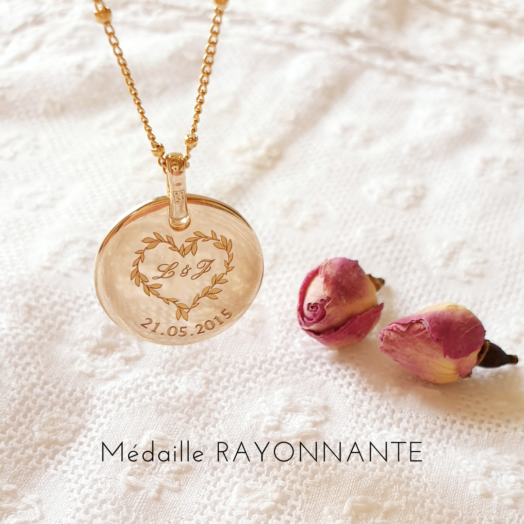 collier mariee coeur personnalise
