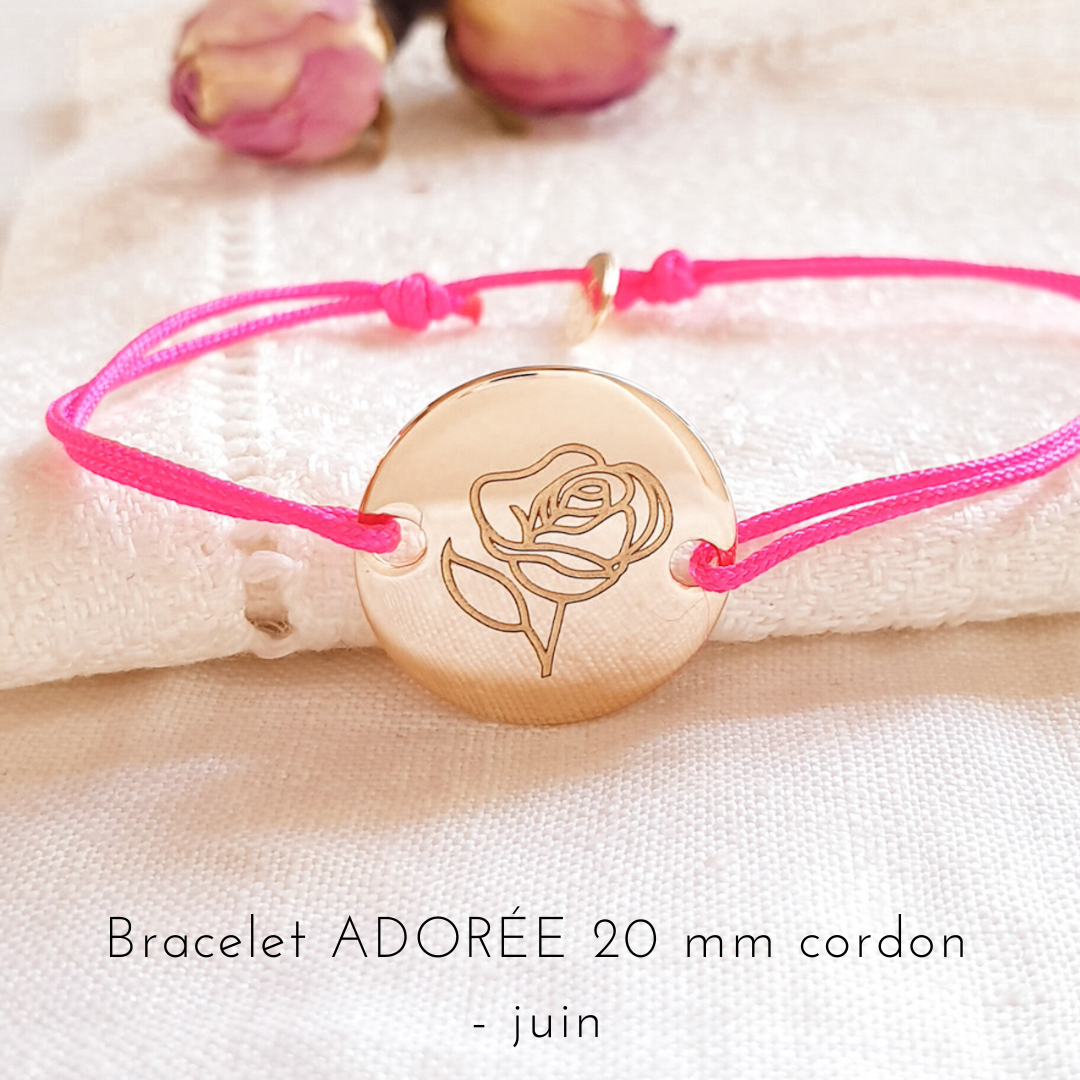 pendentif fleur de naissance juin rose