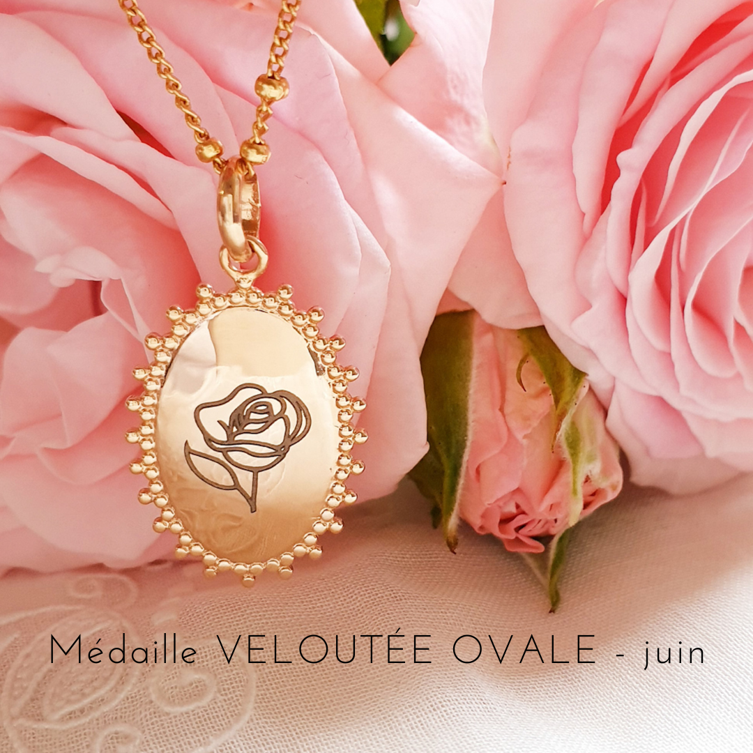 pendentif fleur de naissance rose juin