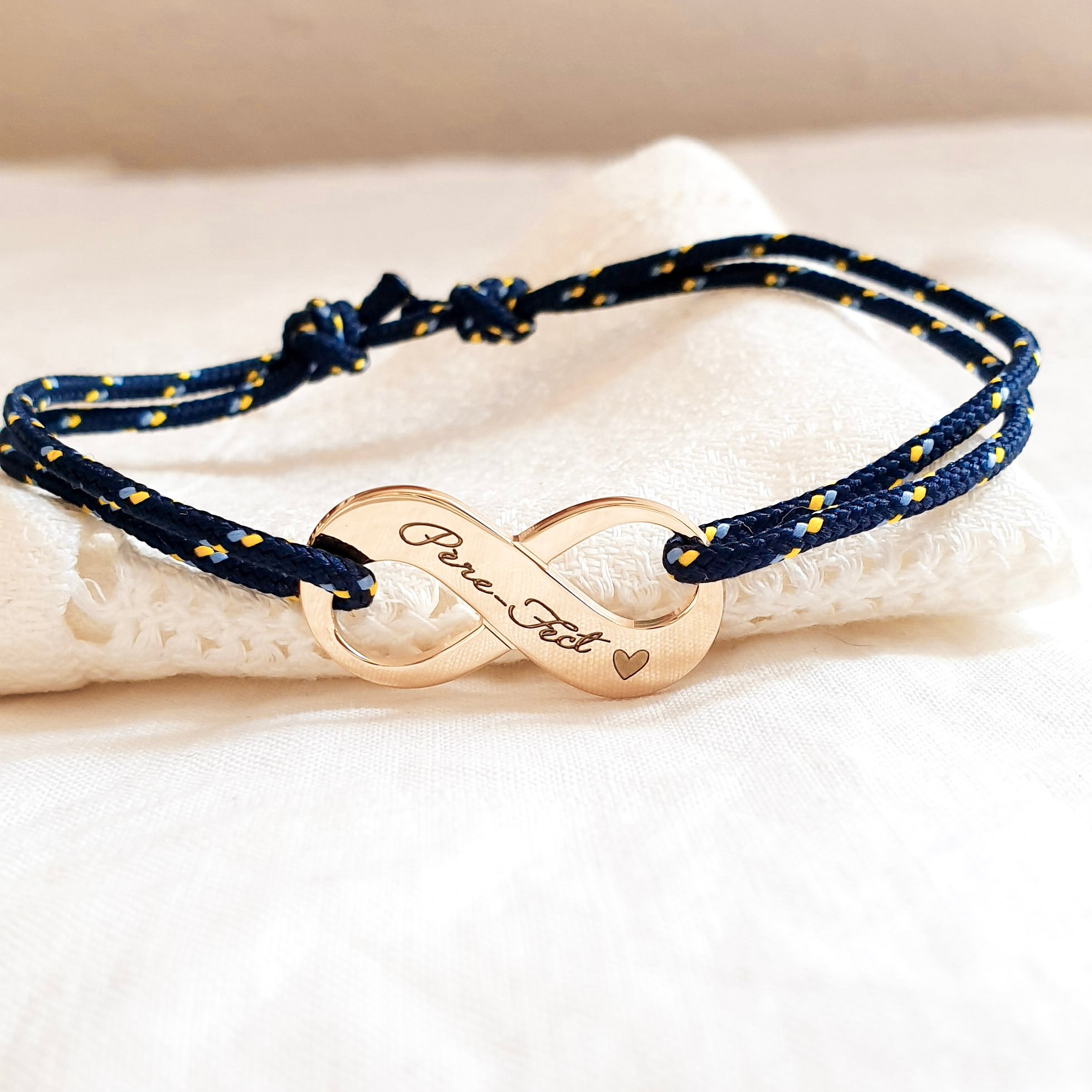 bracelet infini homme personnalise papa cadeau