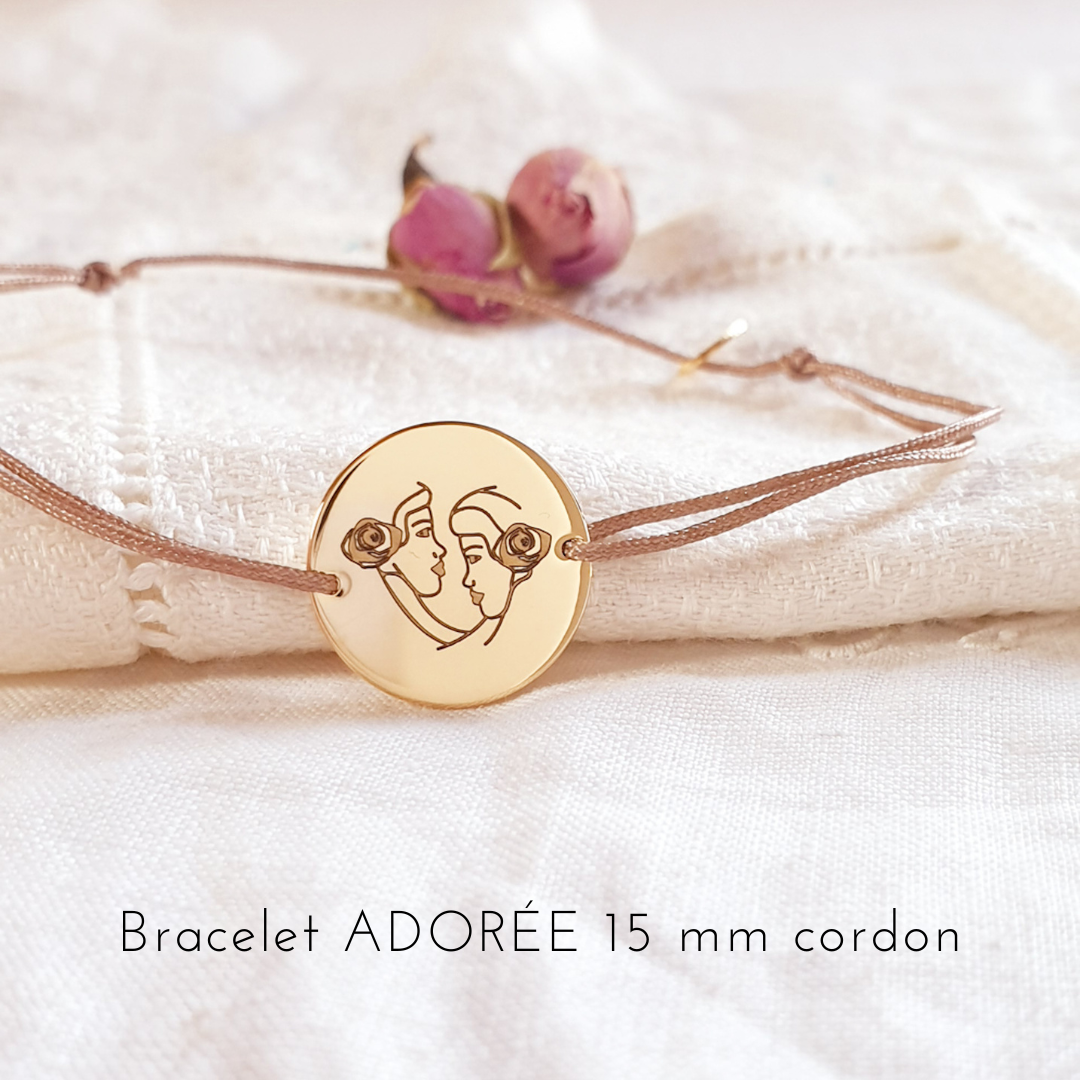 bracelet gemeaux signe astro cordon