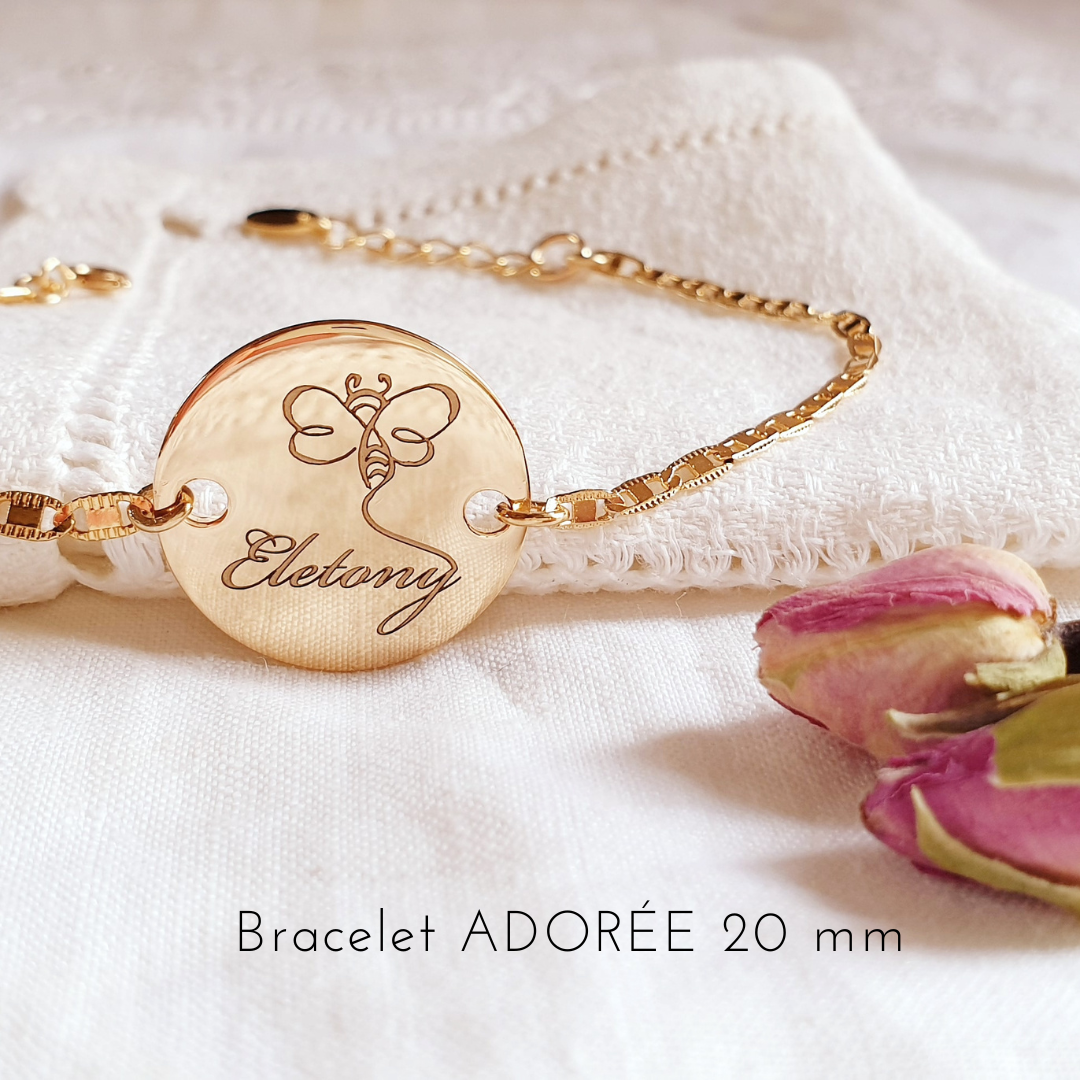 bracelet avec gravure logo