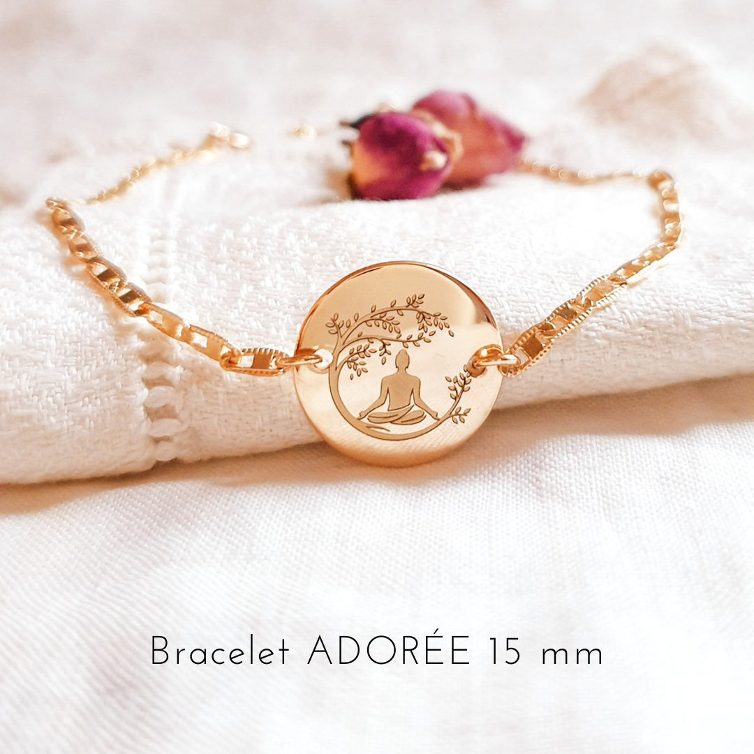 bracelet yoga gravure personnalisee