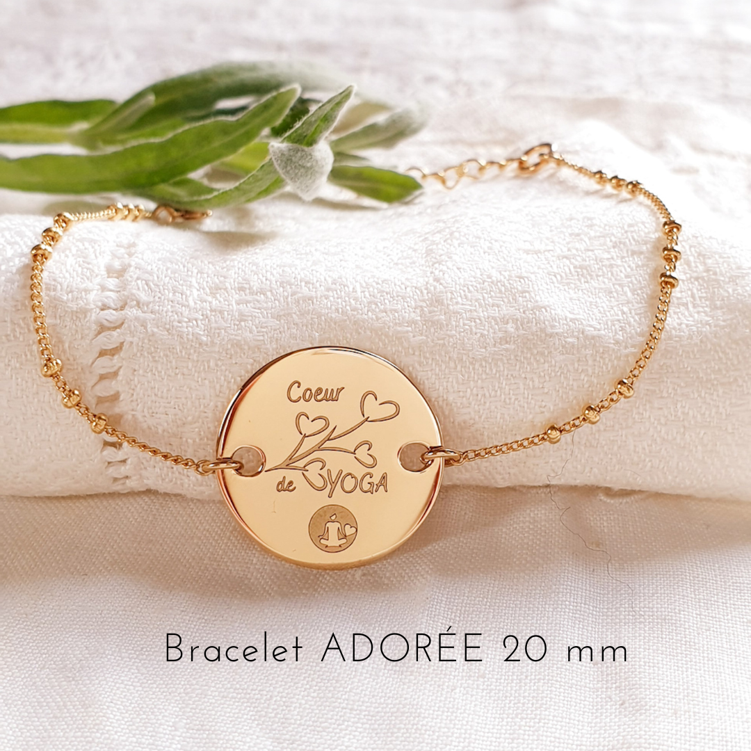 bracelet yoga logo personnalise