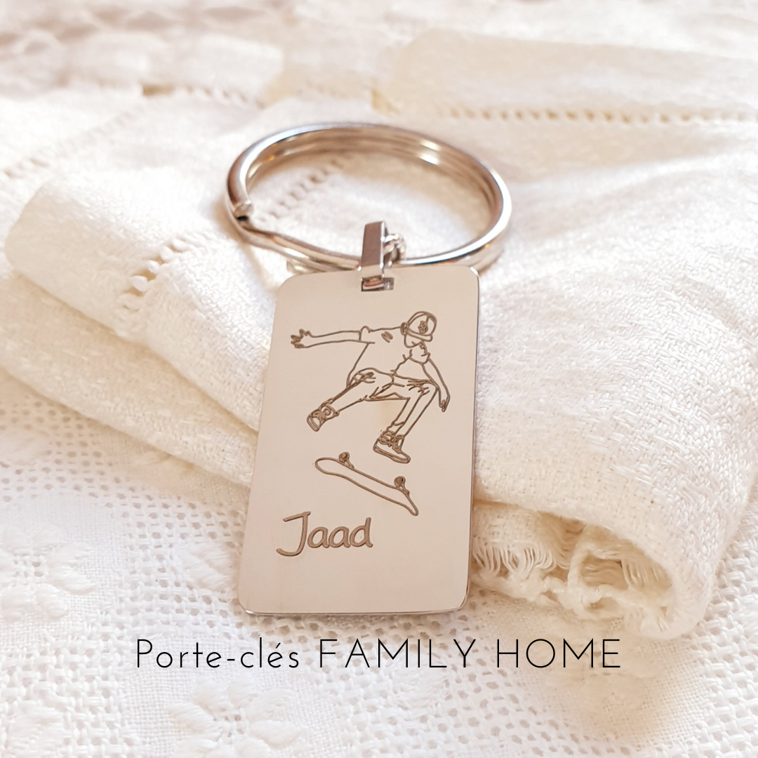porte cles cadeau personnalise skate ado
