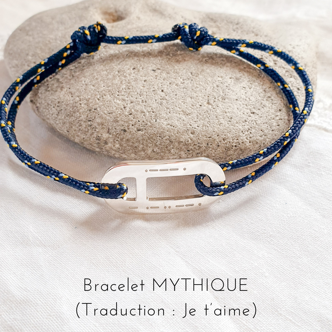 bracelet homme cordon personnalise morse