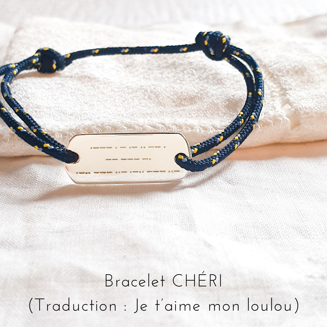 bracelet homme personnalise gravure morse