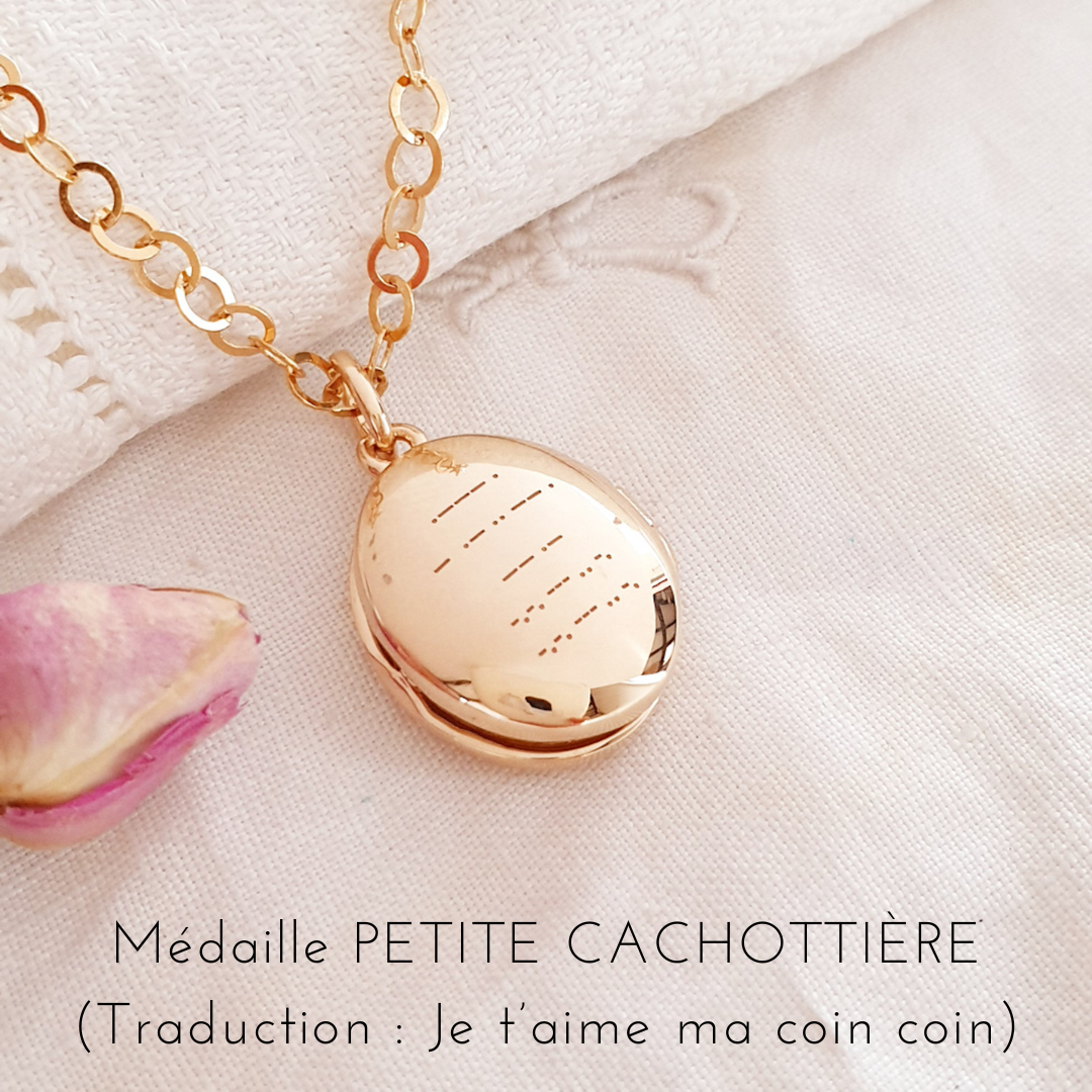 collier personnalise femme gravure morse
