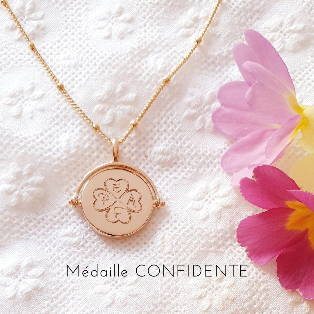 collier maman initiales
