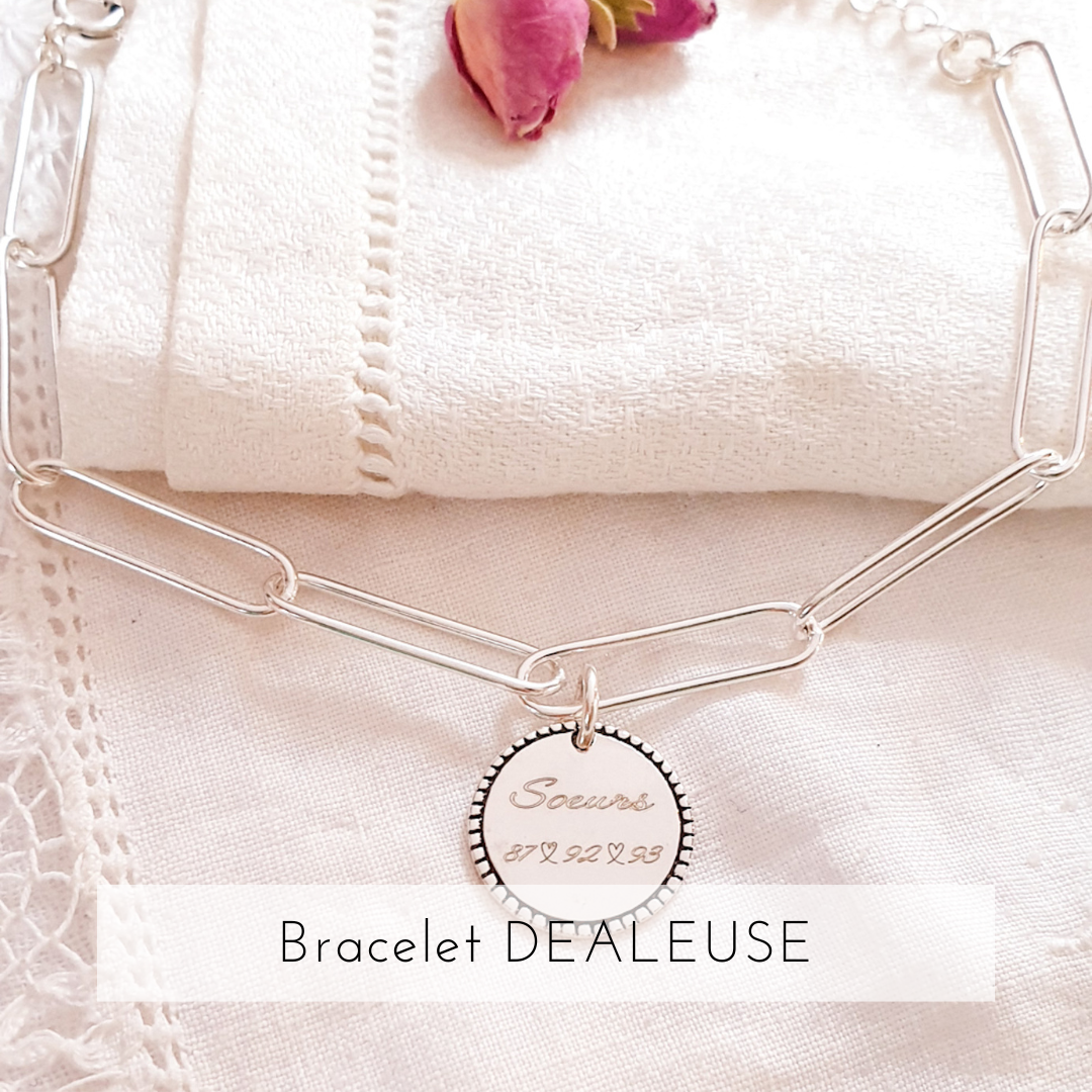 bracelet chaine argent pour soeur