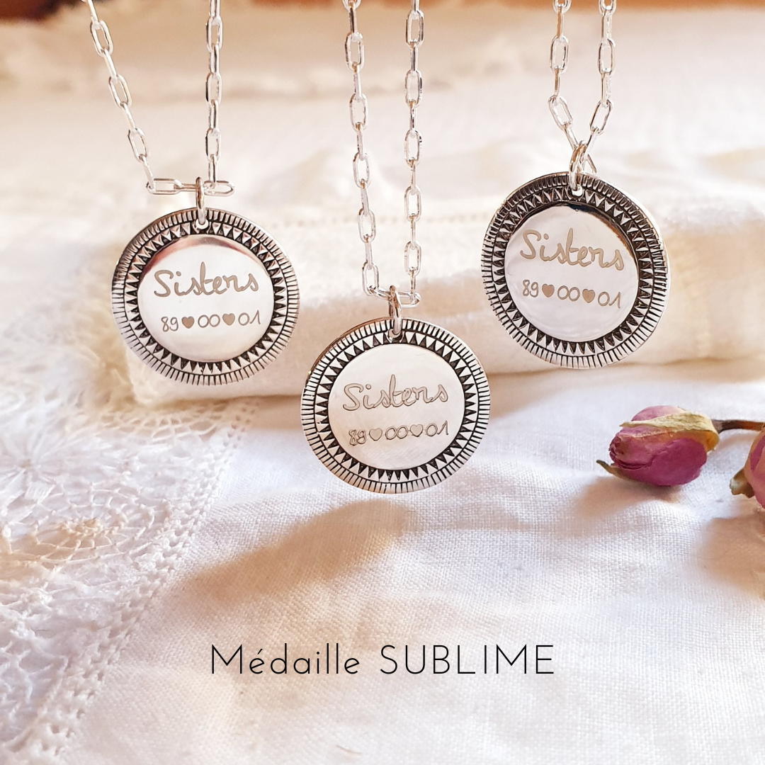 collier soeurs personnalise