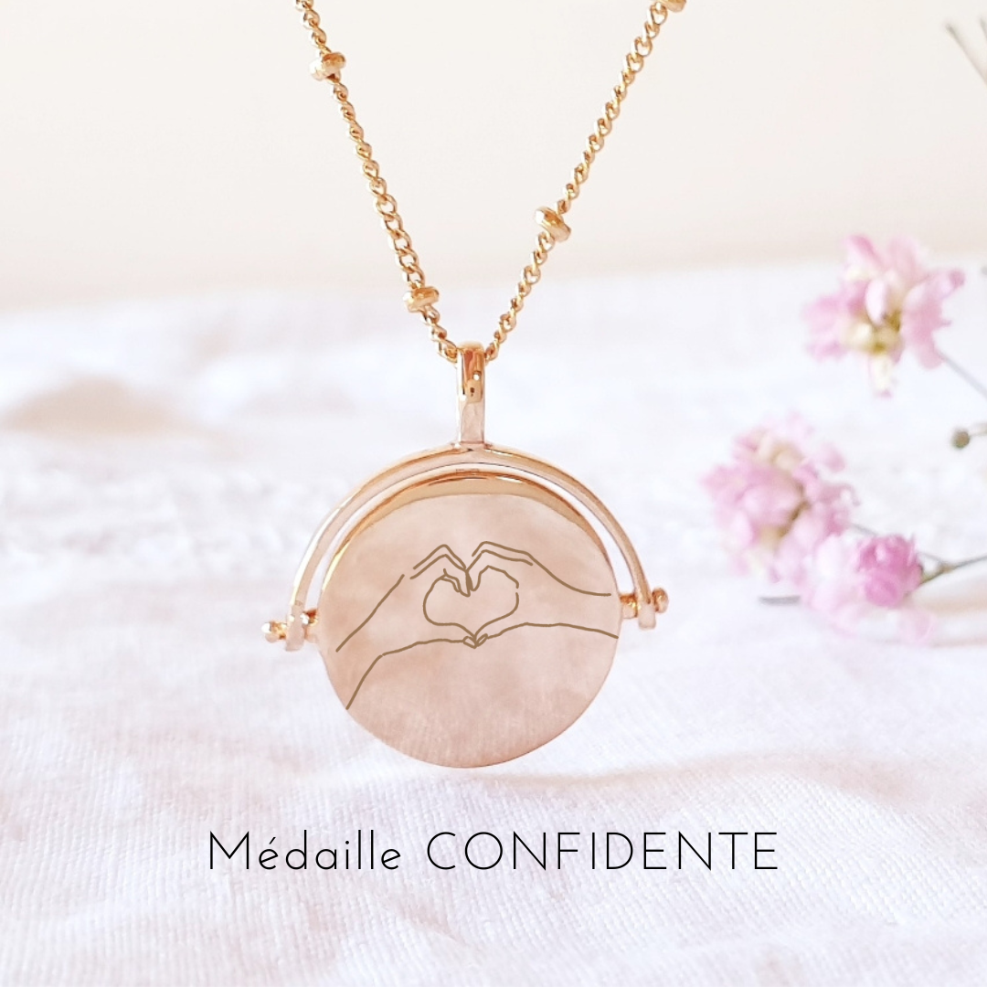 collier dessin amitie grave