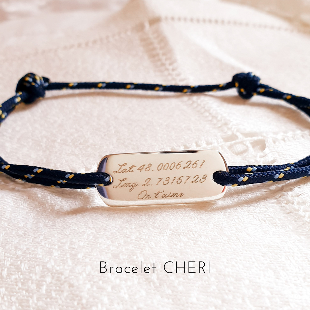 bracelet homme personnalise points gps