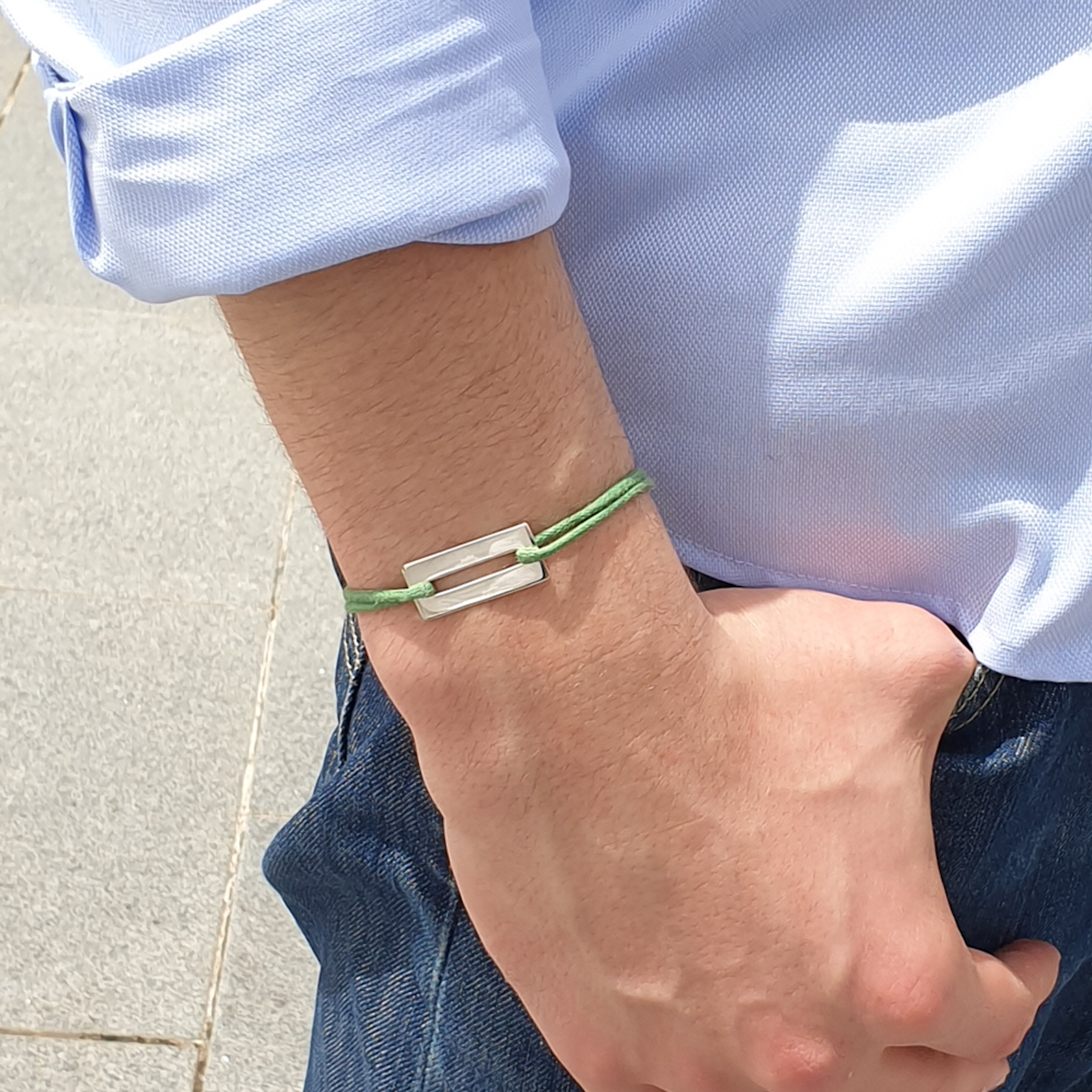 bracelet homme personnalisable argent