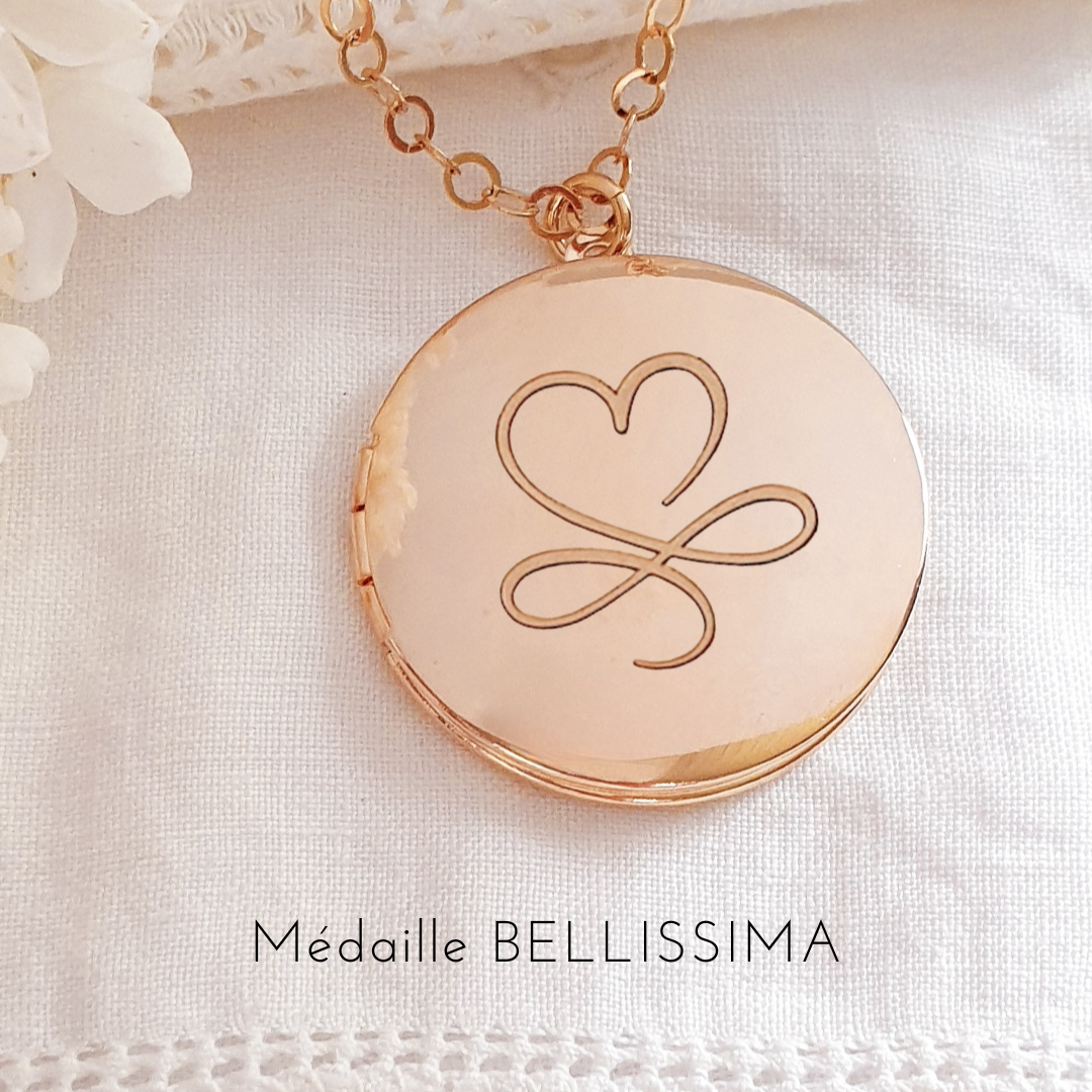 bijou femme grave coeur infini