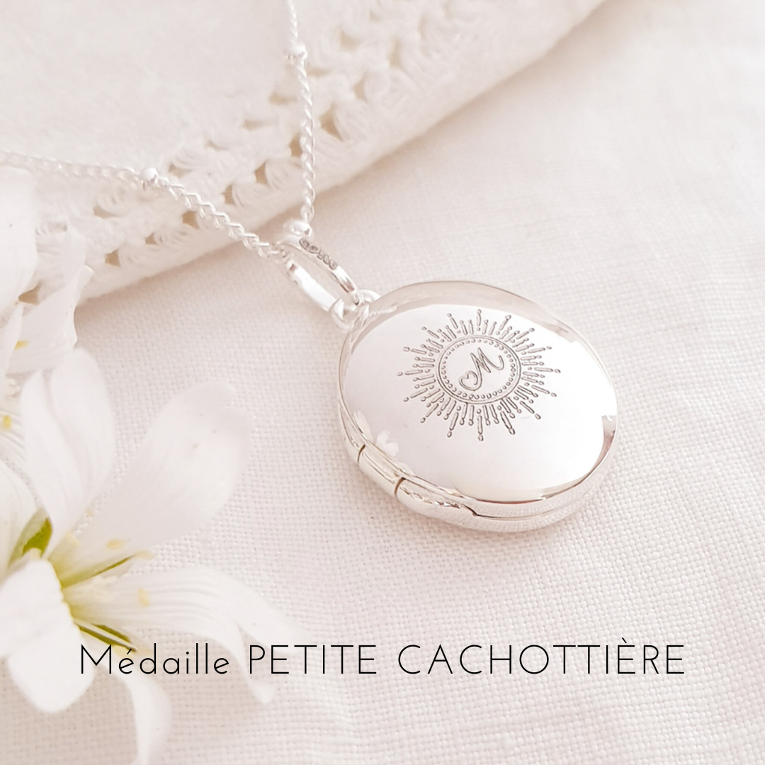 collier initiale personnalise argent