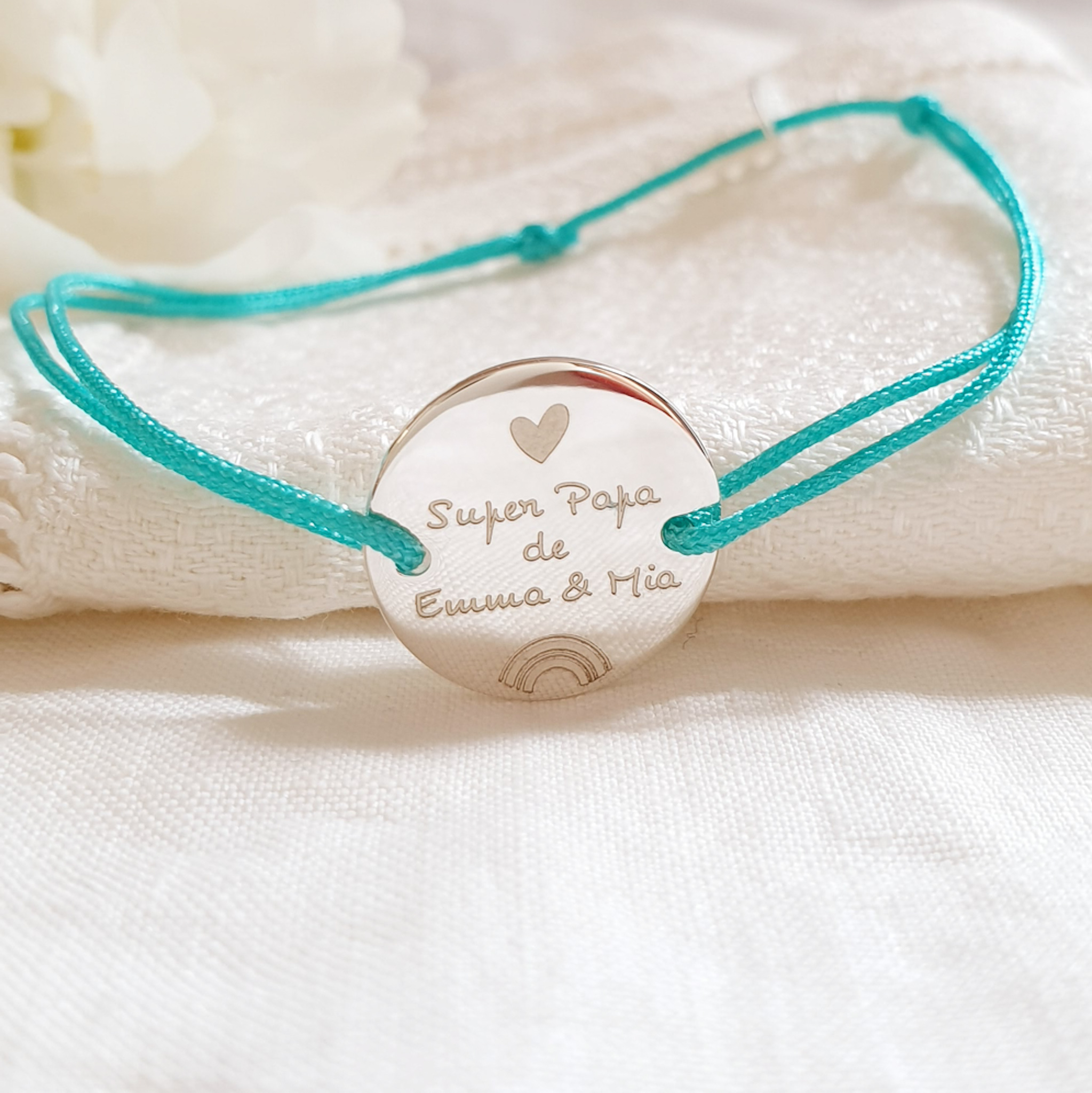 bracelet papa grave argent