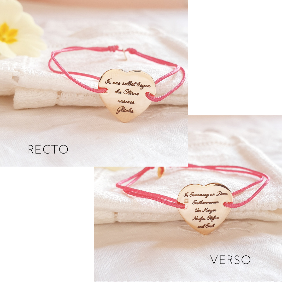 bracelet personnalise coeur
