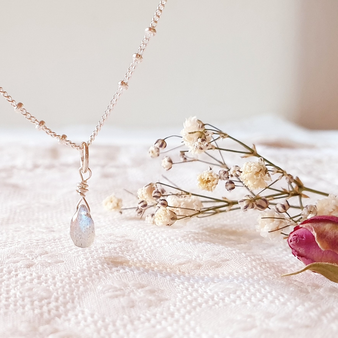 collier labradorite pierre