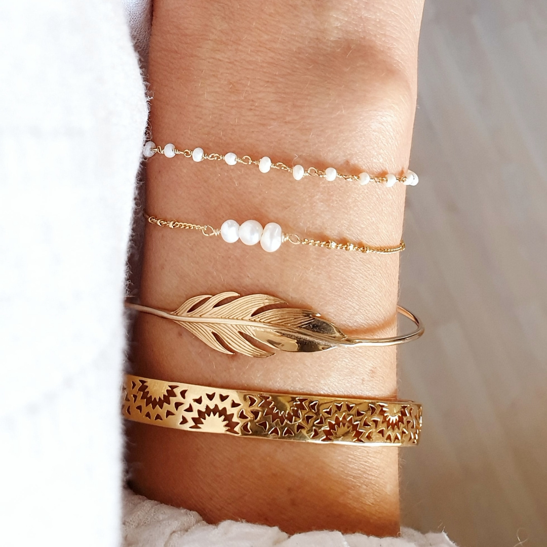 bracelet nacre blanche femme