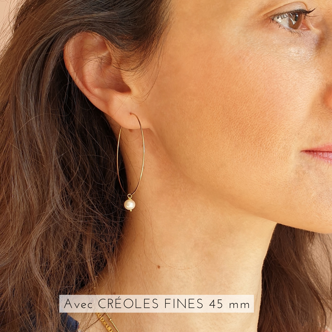 boucles oreille perles nacre blanc