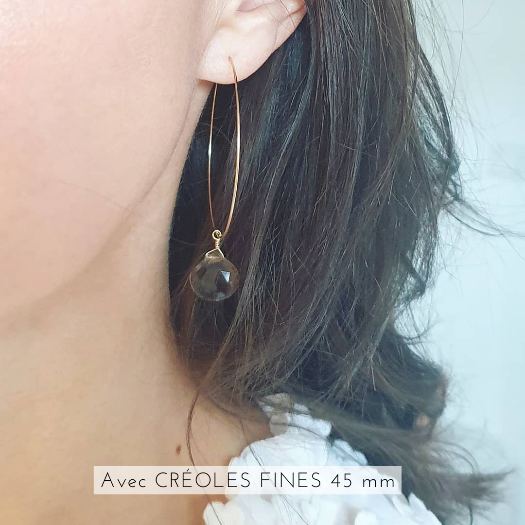 boucle oreille pierre noir