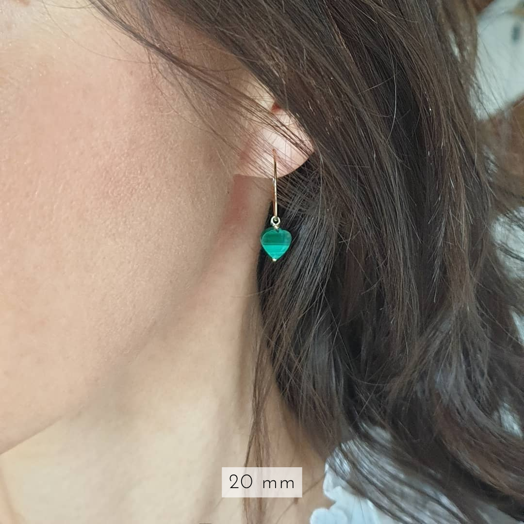 petite creole coeur malachite vert