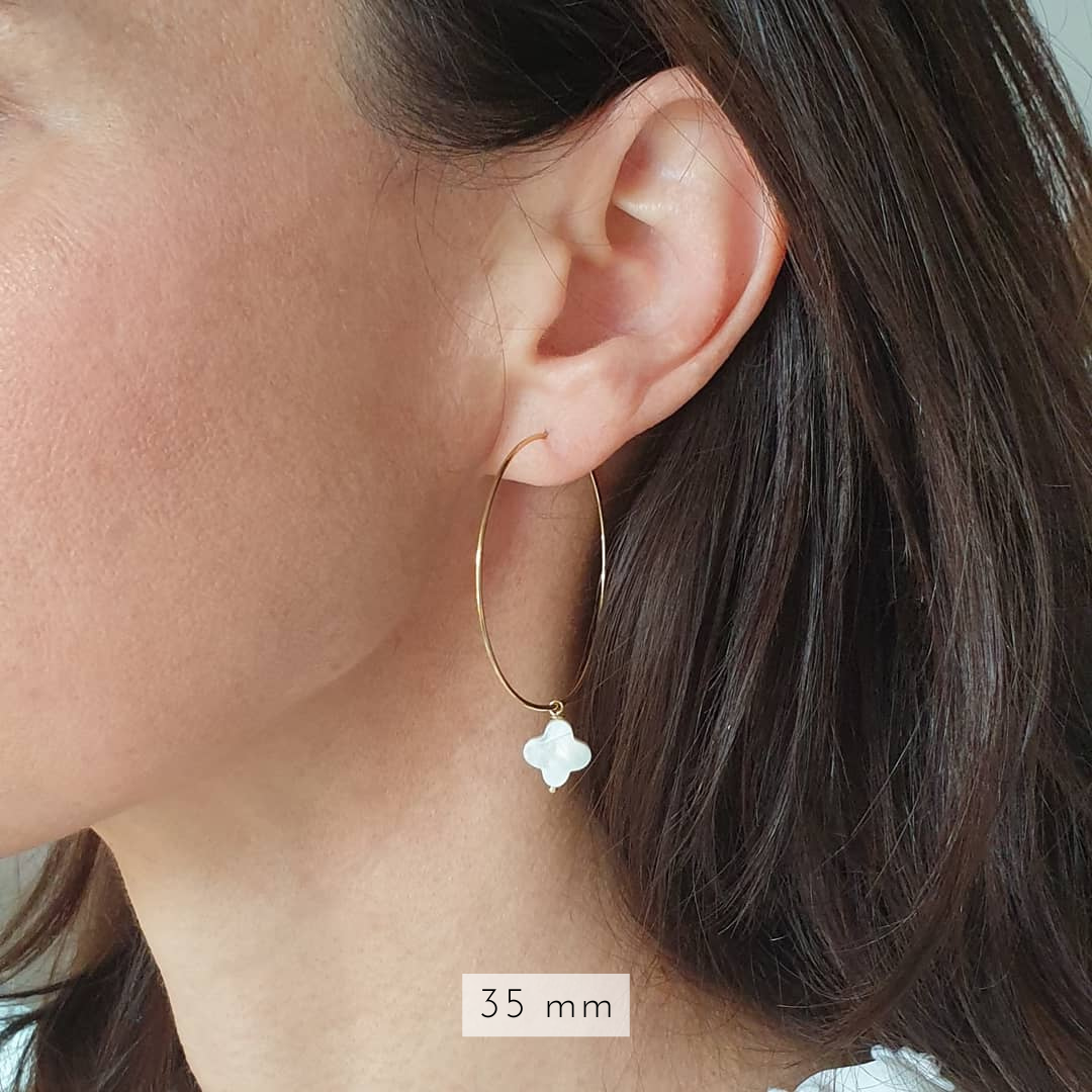 creole boucle oreille nacre