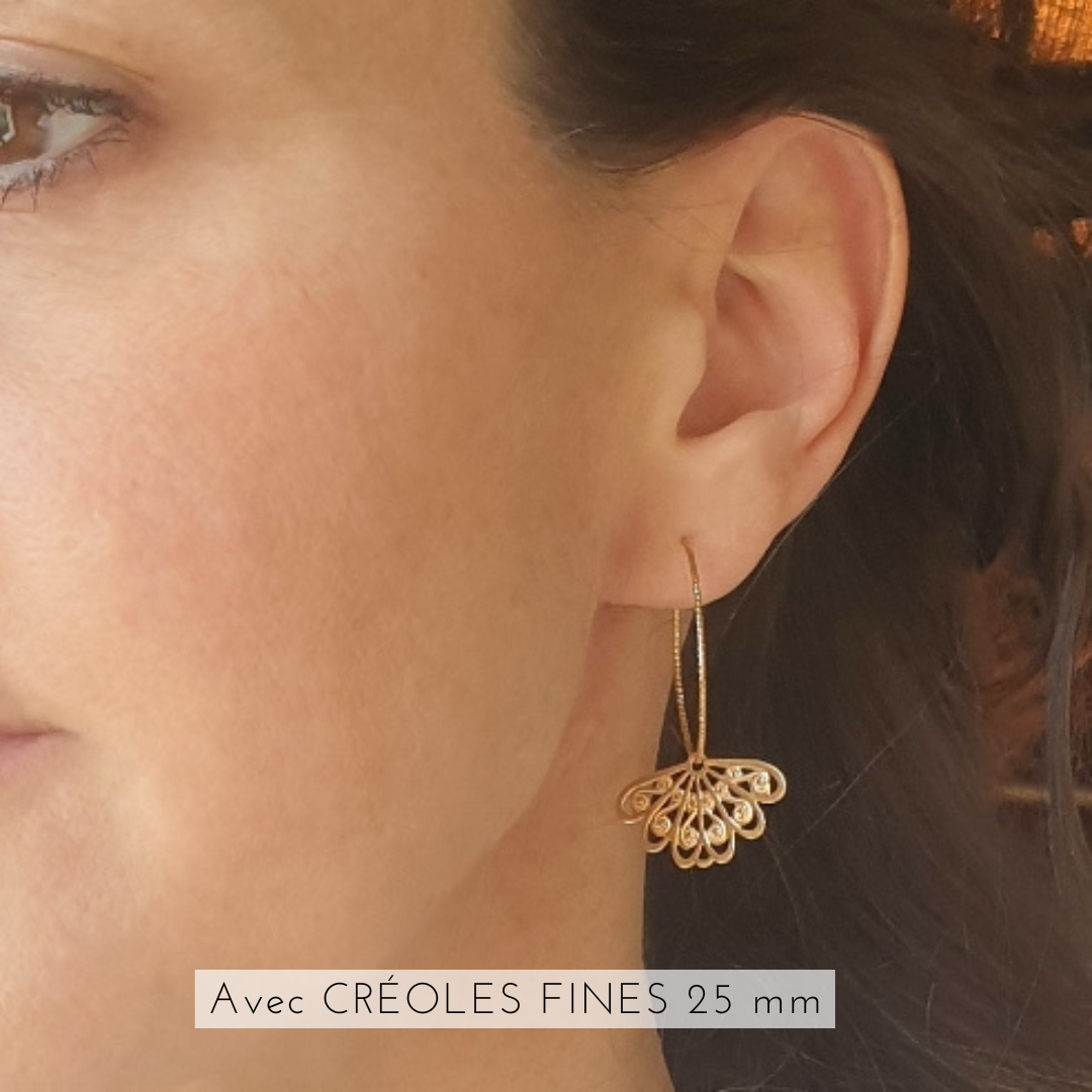 boucle femme creole eventail