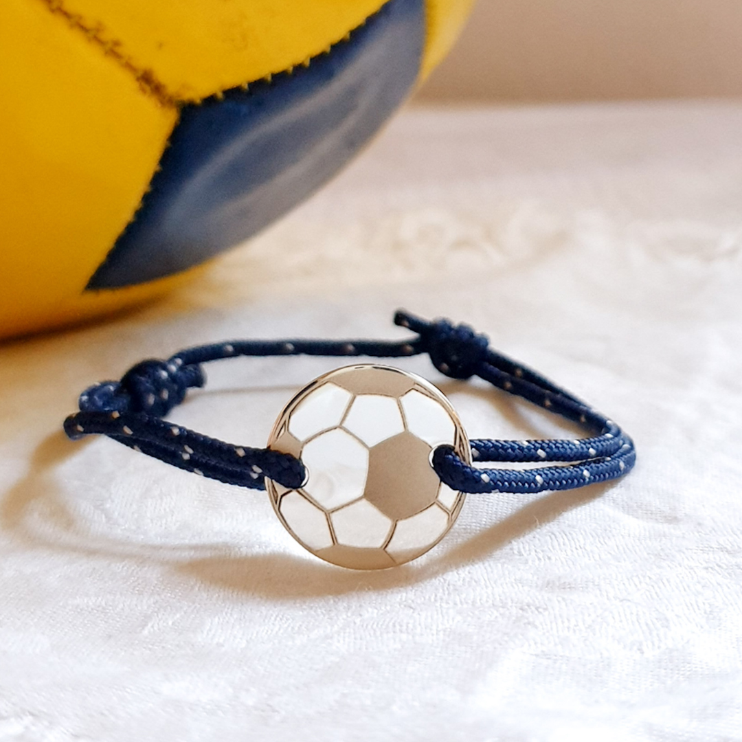 SPORTIF bracelet garçon gravé foot golf tennis rugby basket Or argent