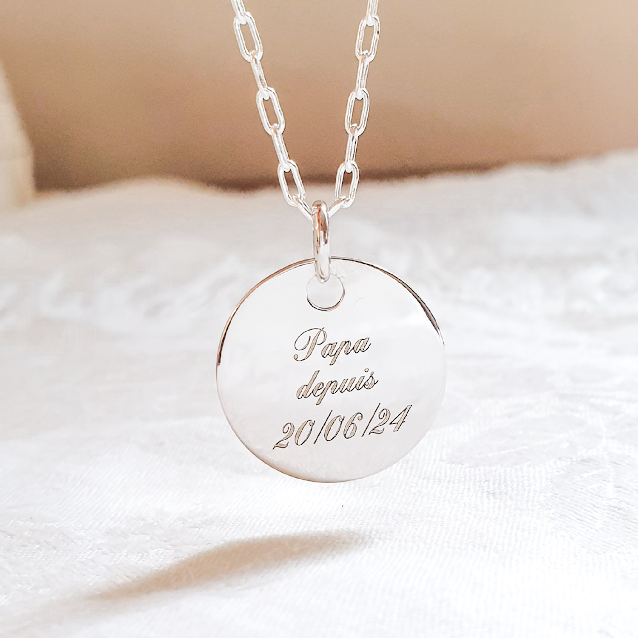collier papa personnalise