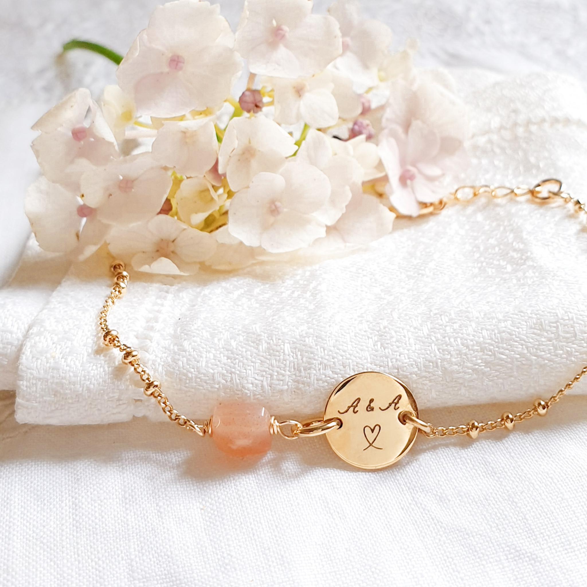 bracelet femme mariage pierre de lune