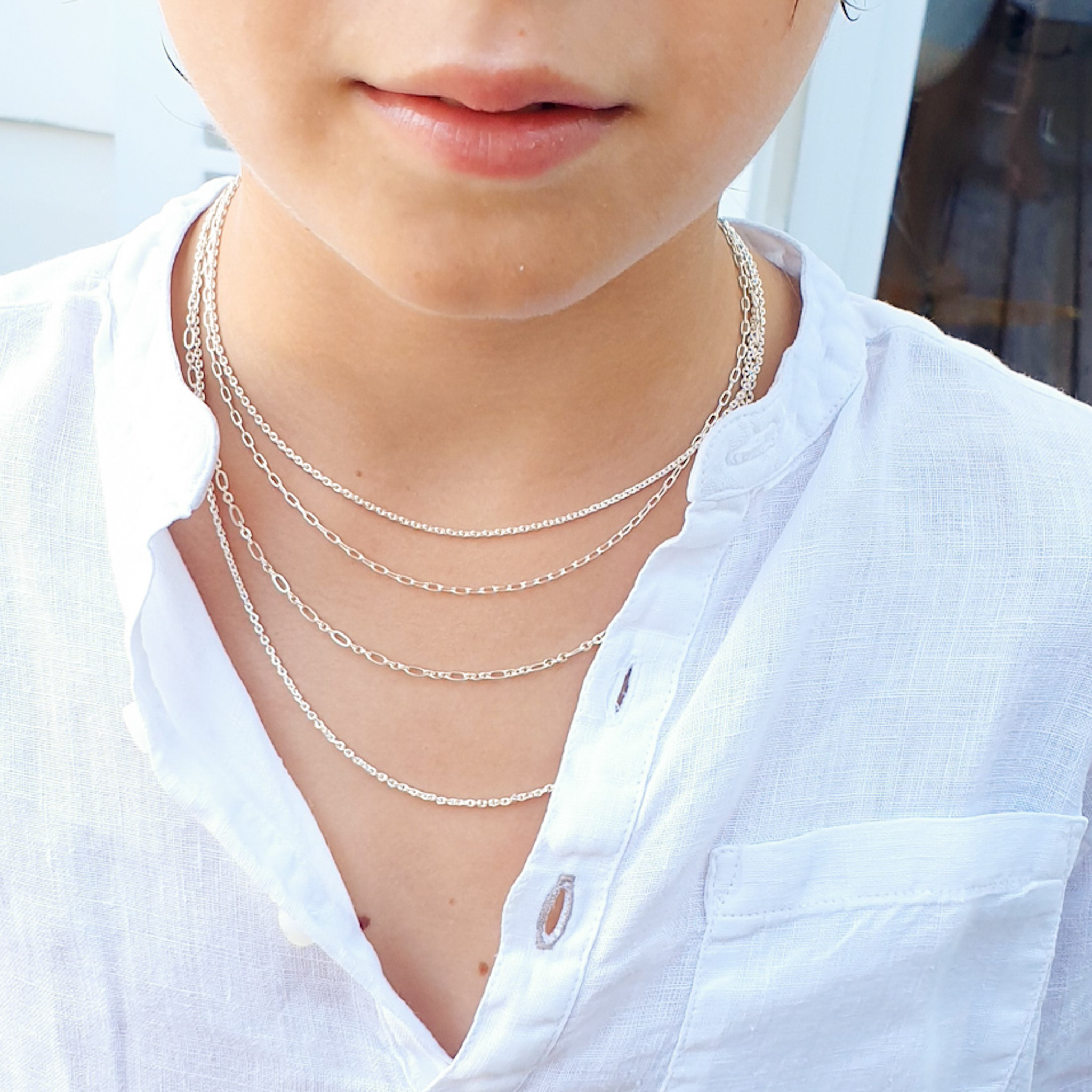 collier chaine garcon argent