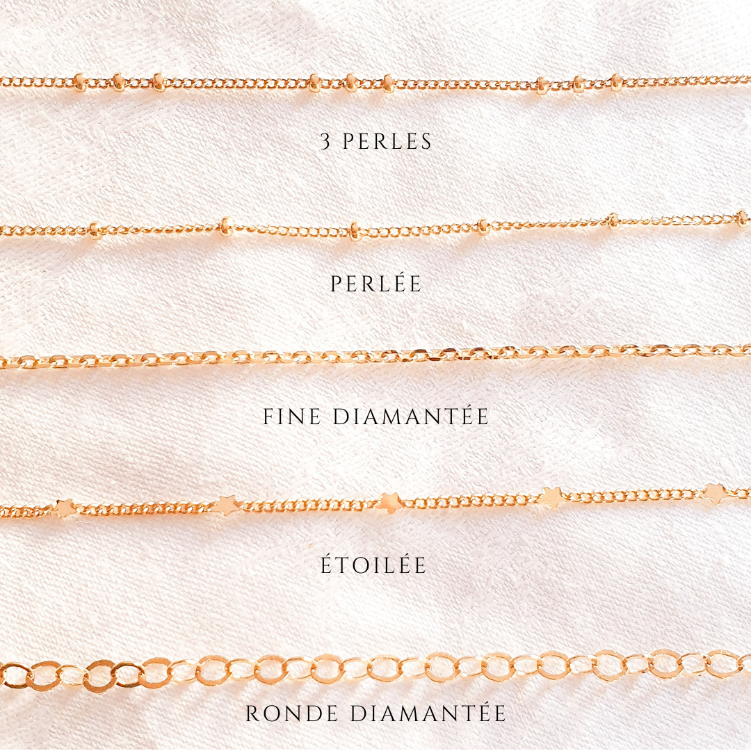CHAÎNES FEMME ET FILLE pour collier Or argent