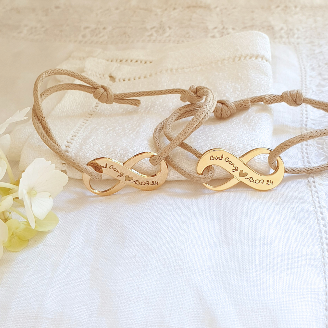 bracelets amie personnalise infini