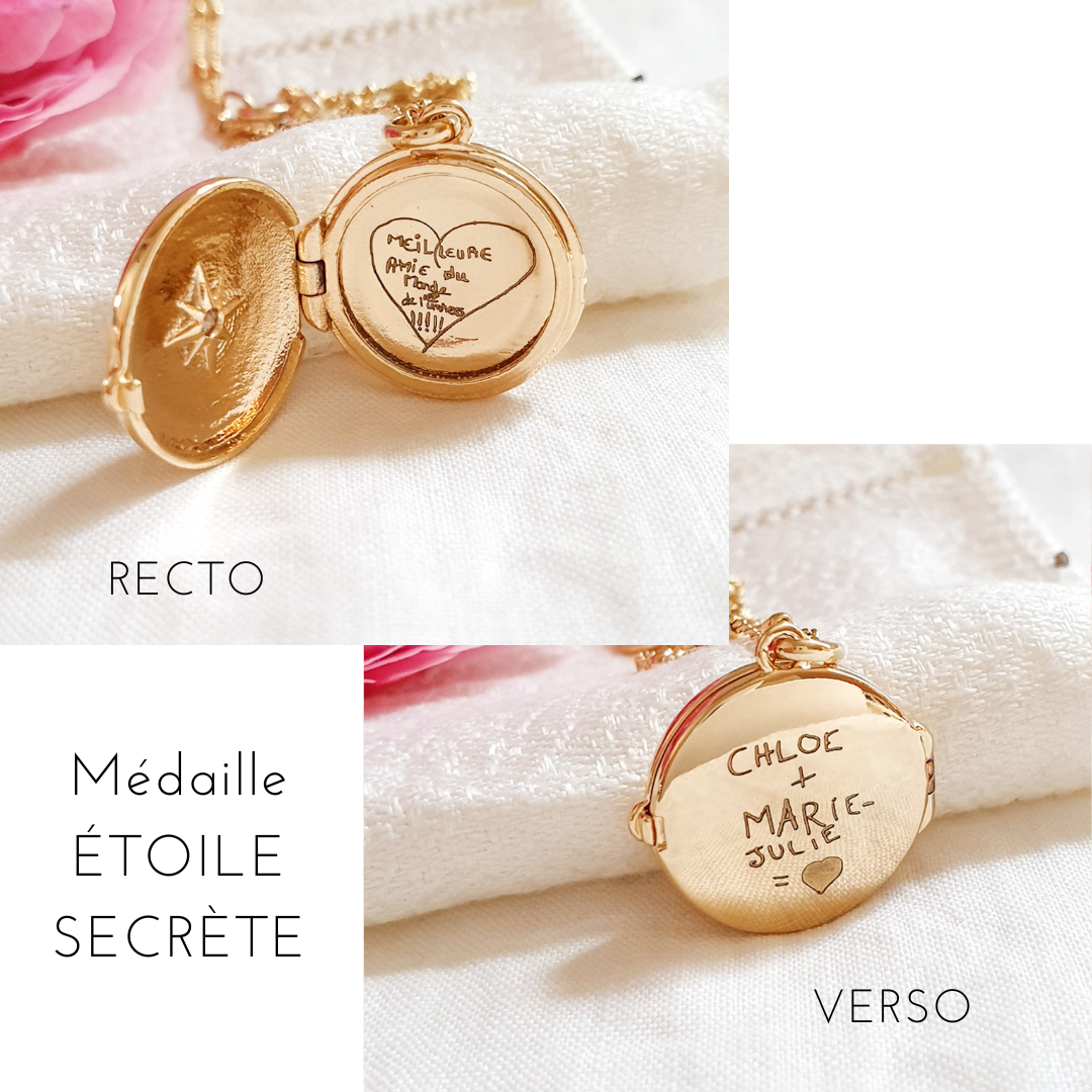 bijou cadeau meilleure amie gravure dessin enfant