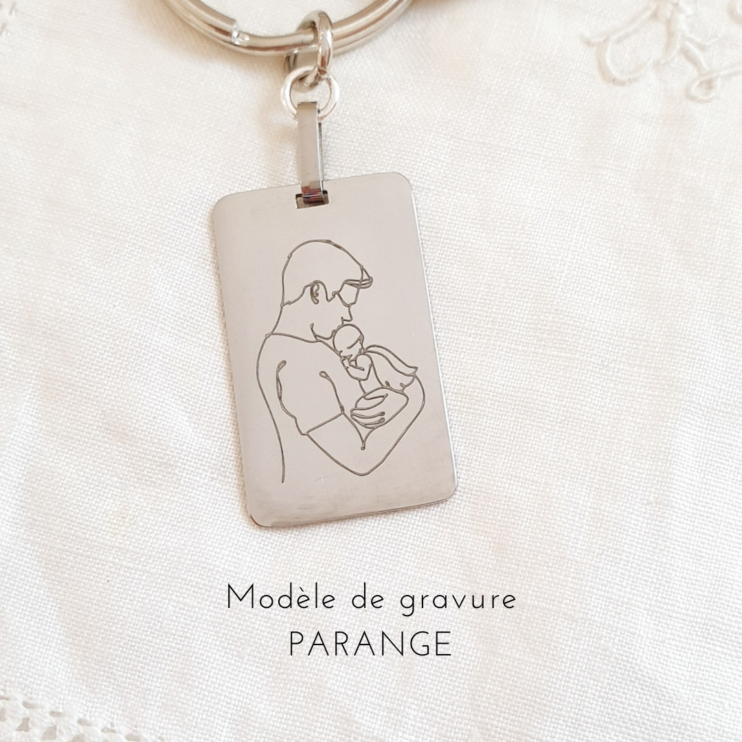 porte cle papa bijou homme deuil bebe