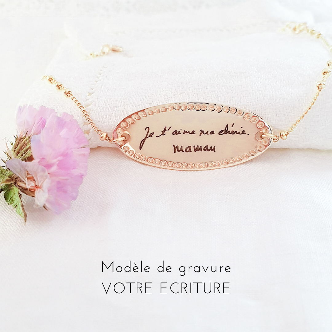 bracelet gravure mots ecrits je t aime