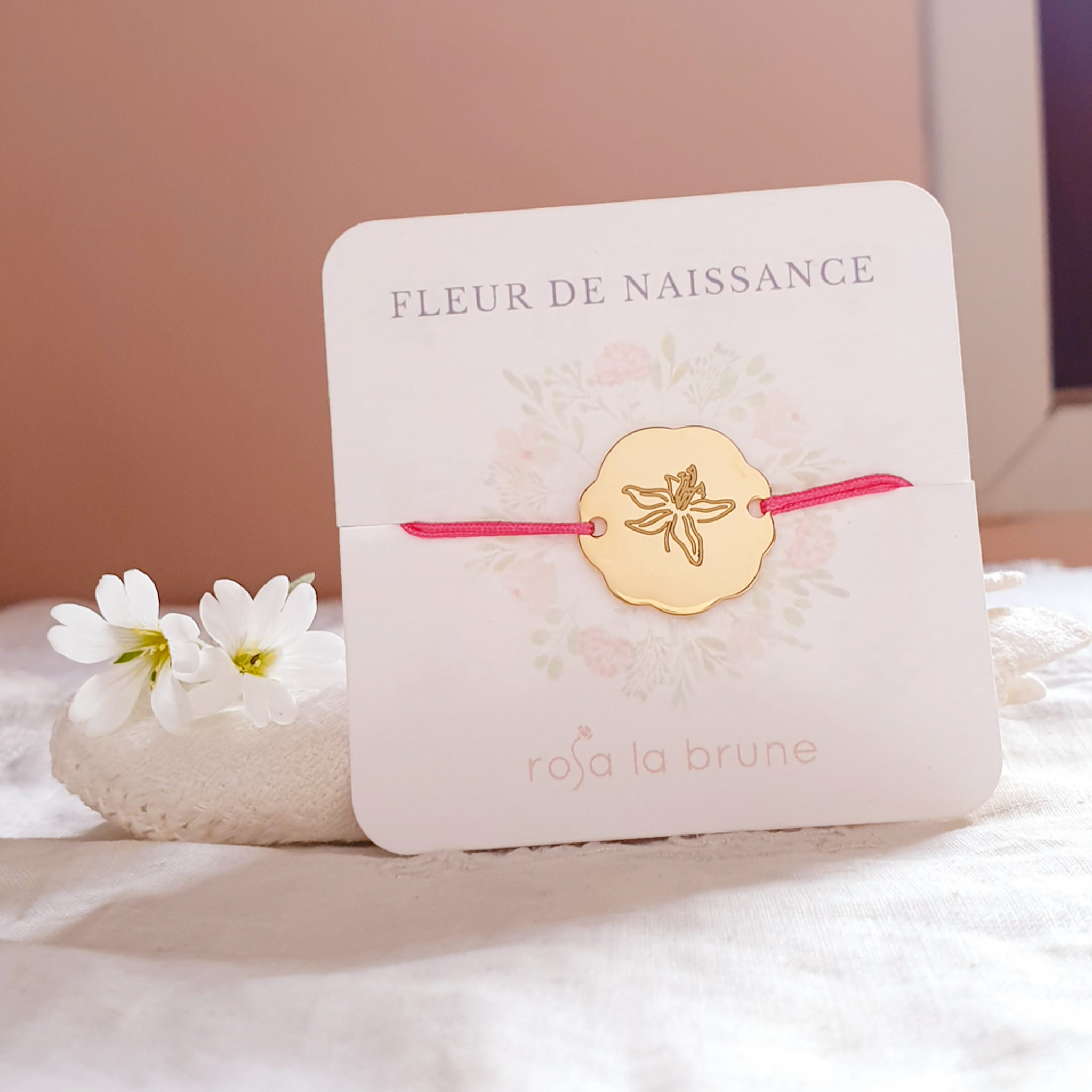 bracelet fleur de naissance mai lys ingenue